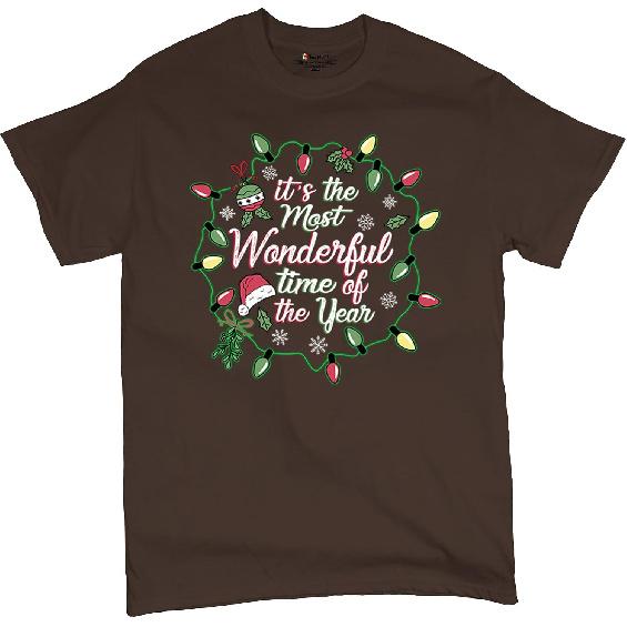 It's The Most Wonderful Time of The Year T-Shirt Christmas Lights Holiday Spirit Festive Season Jolly AF Men's Tee