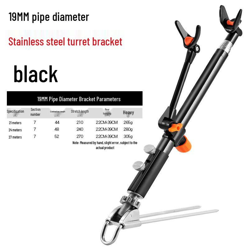 Langlebiger Angelrutenständer aus Edelstahl mit verdicktem Erdspieß für doppelte Verwendung: Kompatibel mit Angelkiste & Stuhl.