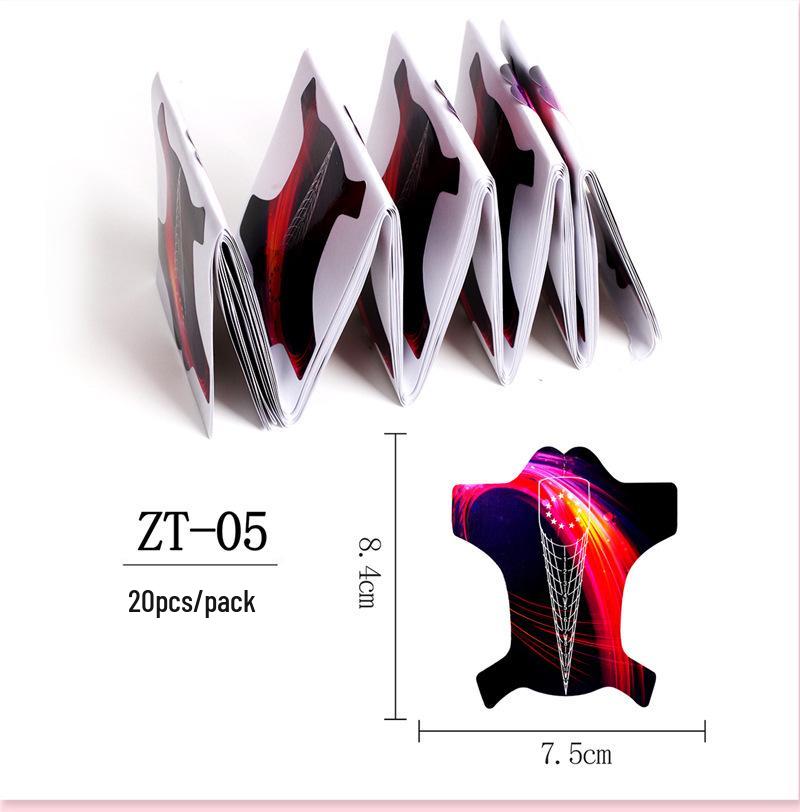 Nail Extension Paper Forms - Square Butterfly UV Gel & Acrylic, 20 To 100 Pcs