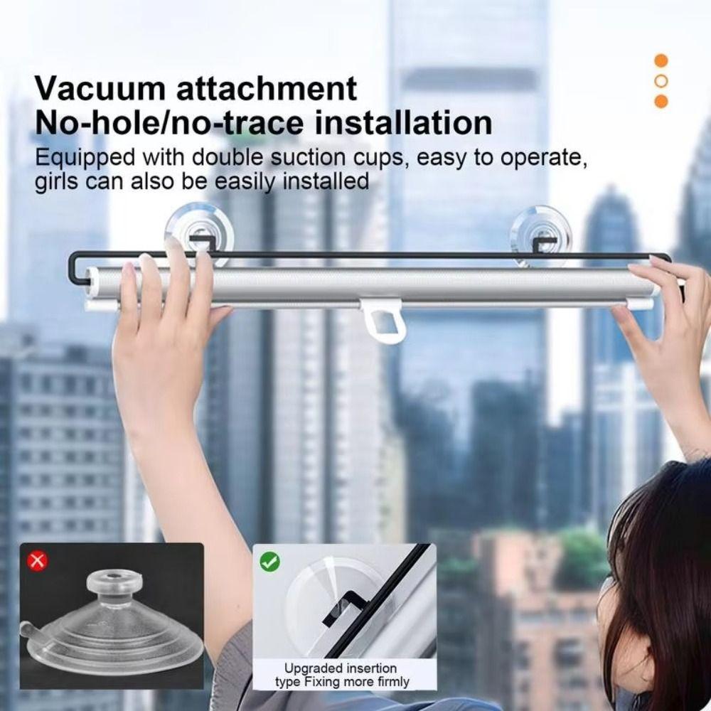 New Retractable Roller Blinds Suction Cup Portable Blackout Curtain Black Car Window Sun Visors Home Office