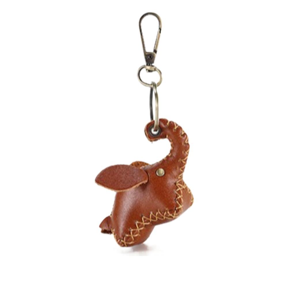 PU Leather Hanging Ornament Elephant Bag Pendant Classic Car Key Chain  Gift
