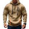 Men's Printed Sweatshirt Hoodie Zipper Arm Pocket Cardigan Men's Sports Large Size Casual Hoodie