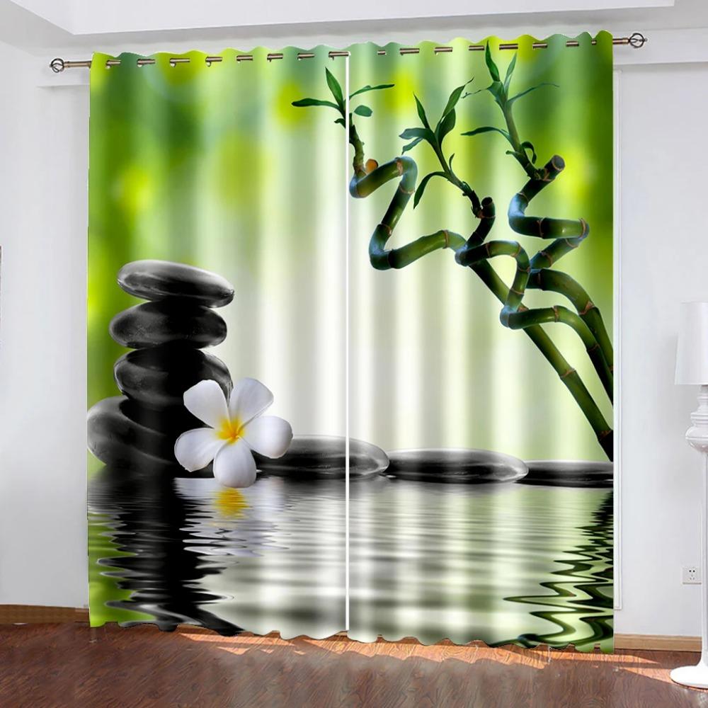 Phalaenopsis Floral Drapes Semi Blackout For Living Dining Area Room Bedroom Decor Cooking Space Window Transparent Flowers Drapes