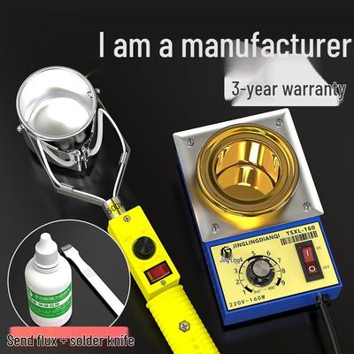 Portable Electric Tin Melting Pot: Adjustable Temperature Soldering Furnace for Electricians