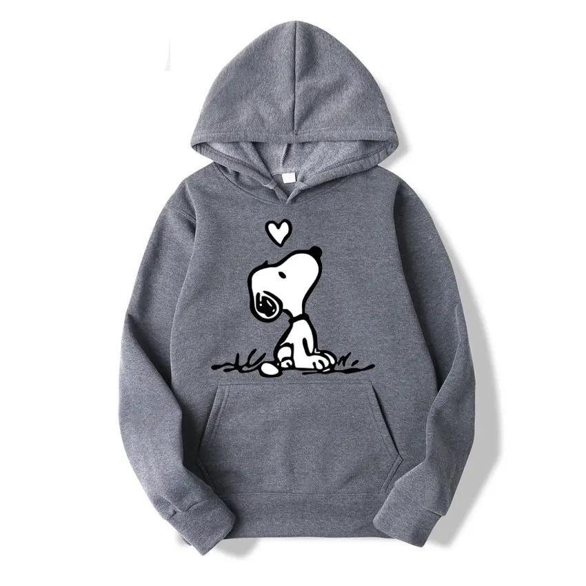 American Cartoon Comics Snoopy Hoodie Women Man Pullover Tops Spring Autumn Men 2024 New Casual Couple Sweatshirt Clothing