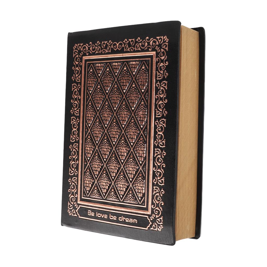 Vintage Geprägtes Notizbuch 208 Seiten PU-Leder Langlebiges Hardcover 3D Geprägtes Notizbuch für Zuhause