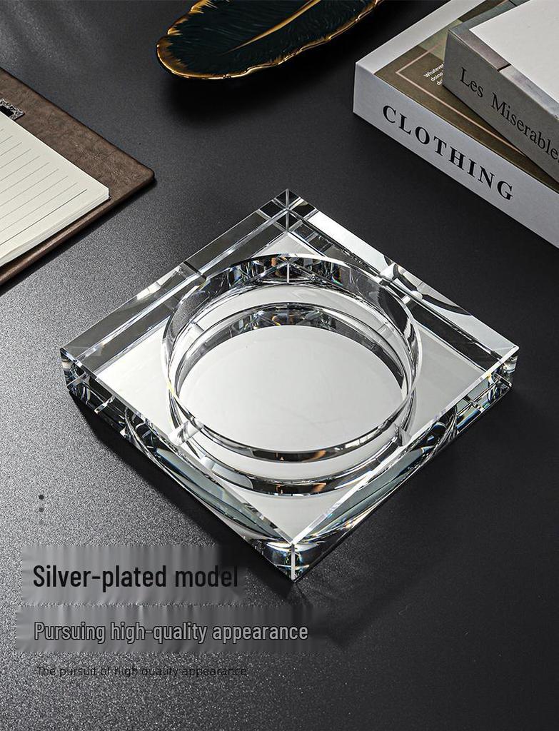 Crystal Glass Luxury Ashtray for Home or Office