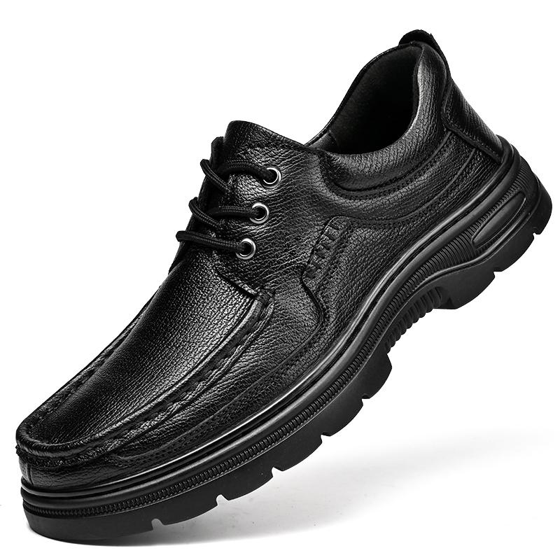 Herren Oxford Schuhe aus echtem Leder, modische Freizeitschuhe mit weicher Sohle, rutschfeste Business-Sneakers