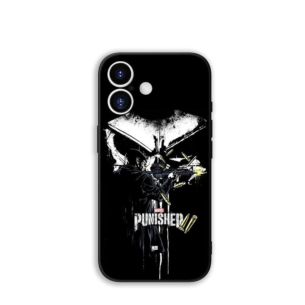 for Apple iPhone 16 15 14 Plus 13 12 Mini 17 Pro Max + ProMax 16E Air 15+ Phone Cover Case Marvel The Punisher Casing