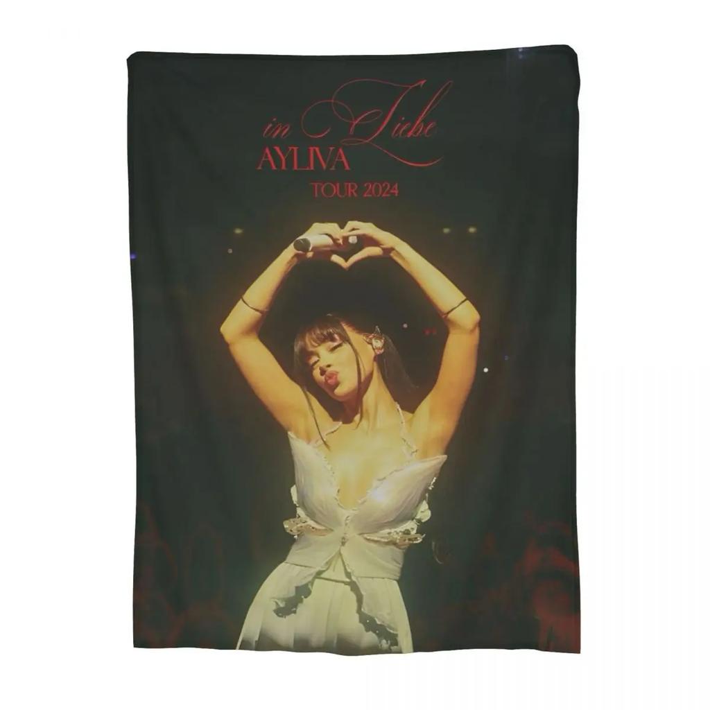 Ayliva Cool Singer Pop Music Blankets Fleece Printed Liebe Tour Cozy Lightweight Throw Blankets for Sofa Office Bedspreads