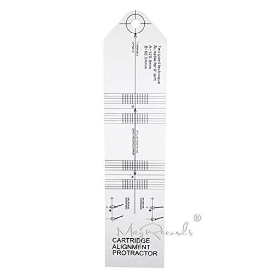 MayRecords Record LP Cartridge Calibration Distance Acrylic Gauge Protractor Overhang Adjustment Turntable Record Player Accessories (C)