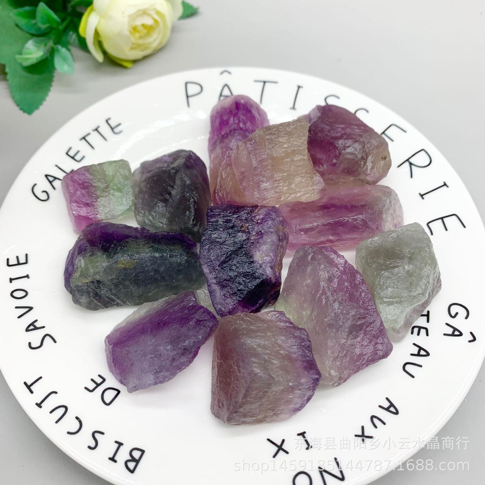 

Crystal Rough Stones, Aromatherapy Stones, Diffuser Stones Powdered , Purple, Yellow, Green Fluorite Crystals For Home And Decorative Orna One Size