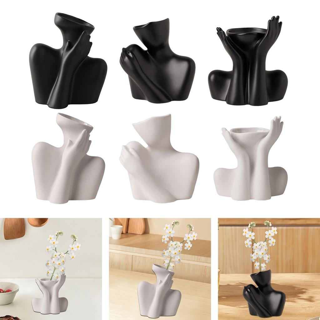 Ceramic Flower Vase Decorative Stand Accs Tabletop Planter for Dried Flower Arrangement Housewarming Desktop Bedroom Birthday