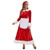Christmas Santa Costume Dress For Adults With Polyester Fabric For Holiday Parties