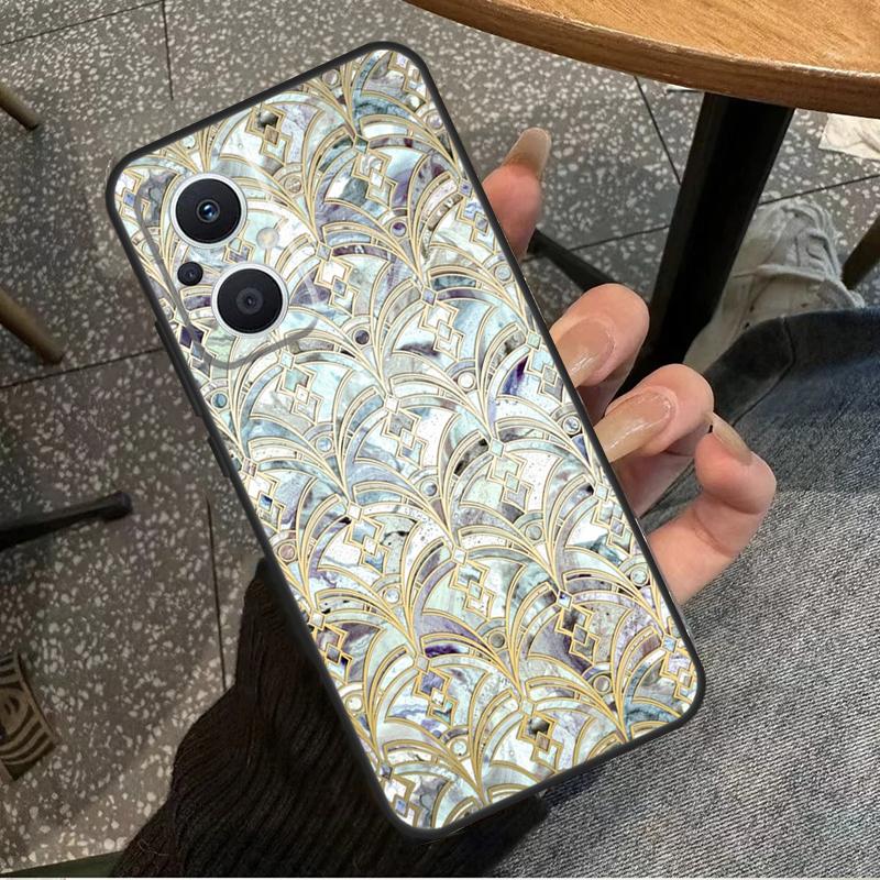 Muted Moroccan Mosaic Tiles Case For OPPO Reno 7 8 10 Pro 8T 2Z 4Z 5Z 6 Lite OPPO Find X6 Pro X2 X5 Lite X3 Neo Cover