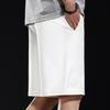 High-end white shorts men's summer thin loose straight drawstring drape comfortable versatile casual five-point pants men