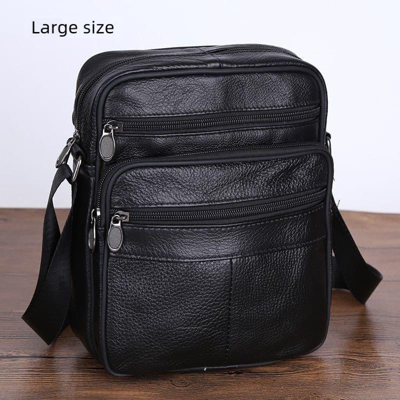 Men's genuine leather shoulder bag messenger bag