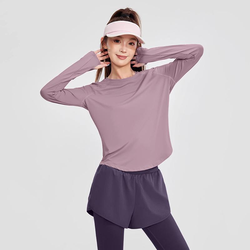 Women's Quick Dry Long Sleeve T-shirt: Slimming, Comfortable, Ideal for Running, Tennis, Badminton, and Casual Sports