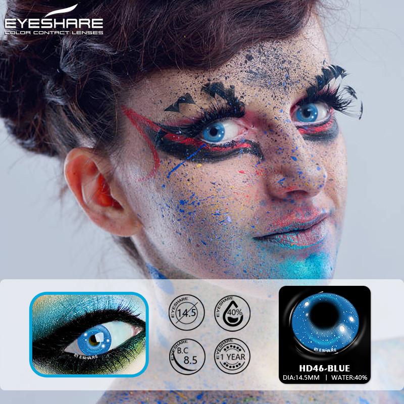 Eyeshare Cosplay Lila Farbe Kontaktlinsen für Auge Blau Colorcon Lense Anime Coser Linsen Augen Make-Up Pupilentes