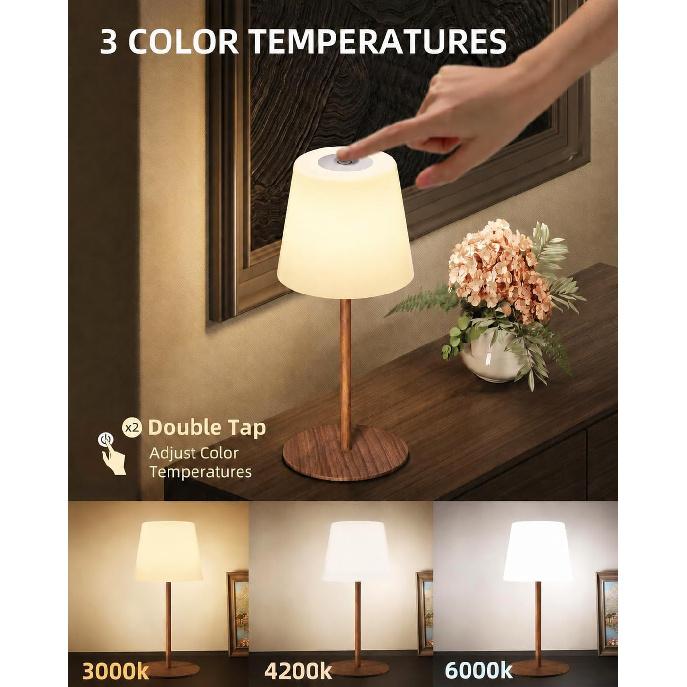 EZVALO Spa-Like Shower Lamp – IP65 Waterproof Bathroom Lamp, Rechargeable Cordless Mood Light, 3 Color Temps for Relaxing Bathroom & Bathtub