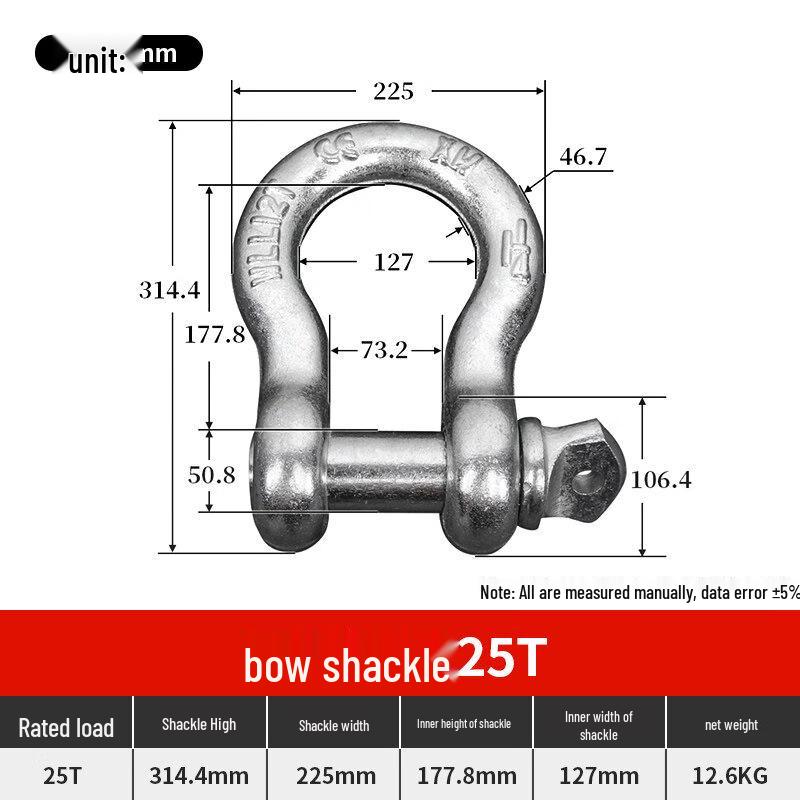 Heavy-Duty Bow Shackle