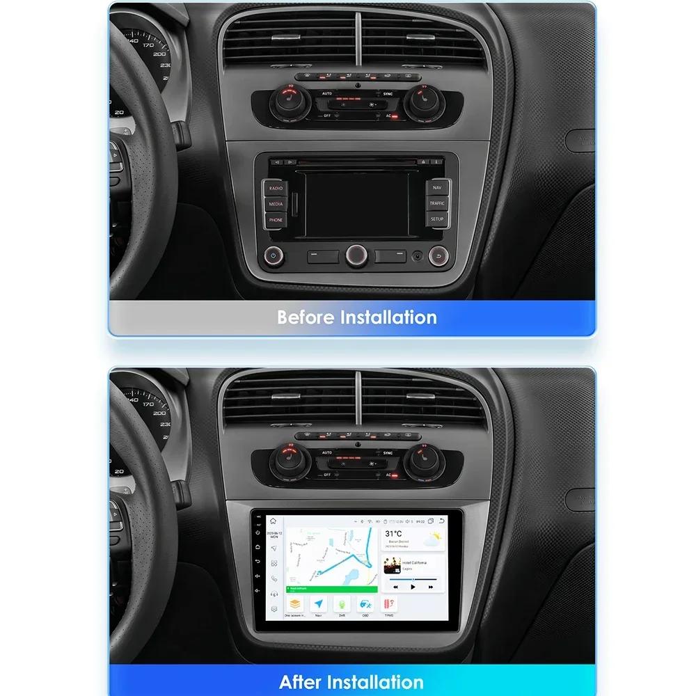 Hizpo 4G AI Stemme Trådløs CarPlay Android 13 Bilradio for Seat Altea 2004 - 2015 Toledo 3 Bil Multimediespiller intelligent RDS GPS 2 Din Autoradio