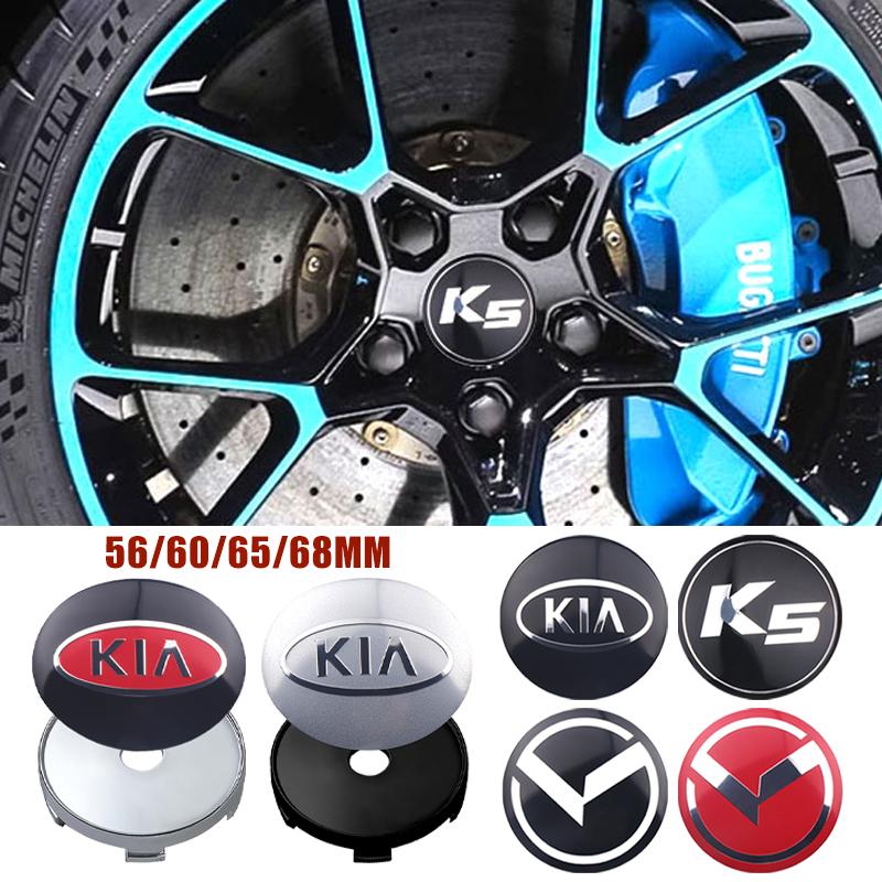 4Pcs 56/60/65/68MM Car Styling Aluminum Wheel Center Hub Cap Stickers For KIA K5 K K6 Optima Sorento RIO Picanto Ceed Sportage 4