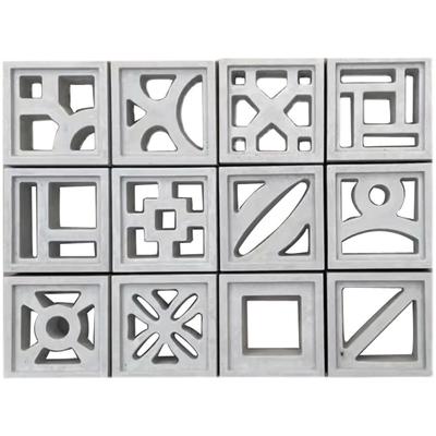 Molde de ladrillo hueco de plástico decorativo de cemento antiguo para ventana, valla de flores, pared de jardín, rejilla de fondo, molde de ladrillo de pared de 20 x 20 x 6 cm