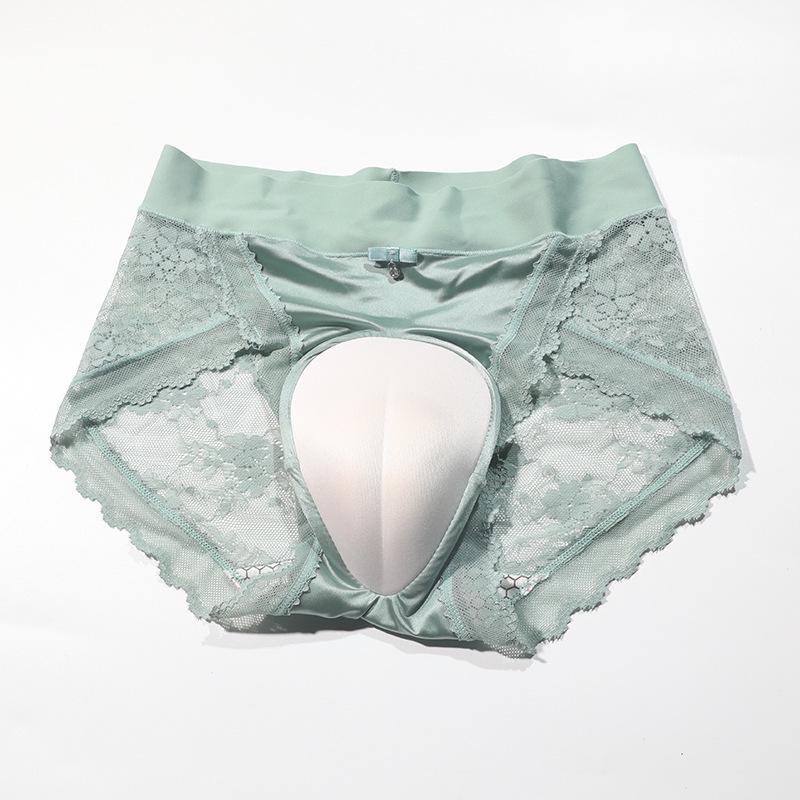 Explosieve lage sexy kanten Fengyin nep yin verborgen jj slipjes onderbroeken nep dames en dames cross-dressing slipjes