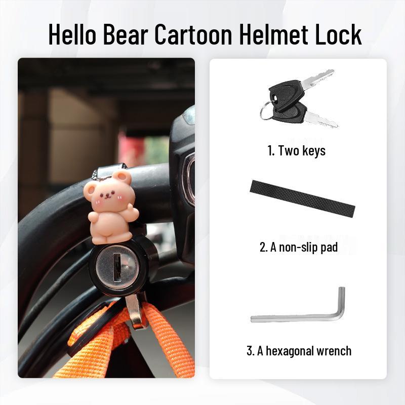 Anti-Theft Electric Bike Helmet Lock - Pry-Proof Fixed Hook for Bicycles