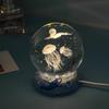 Starry Sky 3D Jellyfish Crystal Ball Night Light - Luminous Desktop Ornament and Student Gift