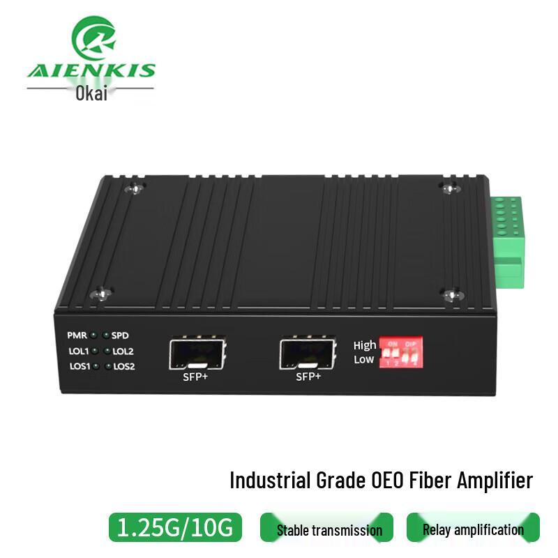 

AIENKIS Industrial 1.25G-10G OEO Fiber Optic Repeater