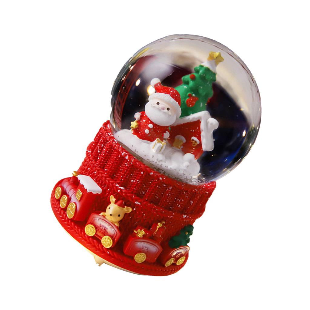 Christmas Music Box Musical Christmas Decoration Resin Crafts for Students Children