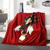1pc Shadow Hedgehog Artwork Flannel Blanket for Super Soft Cute Comfort Blanket for Travel Bedding Couch Sofa Blanket Y73031