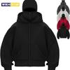 2026 Damen und Herren Sturmhaube Y2K Gothic Harajuku Winter Neuheit Kapuzenpullover mit doppelter Kapuze Herren Kapuzenmaske Reißverschluss Sportbekleidung
