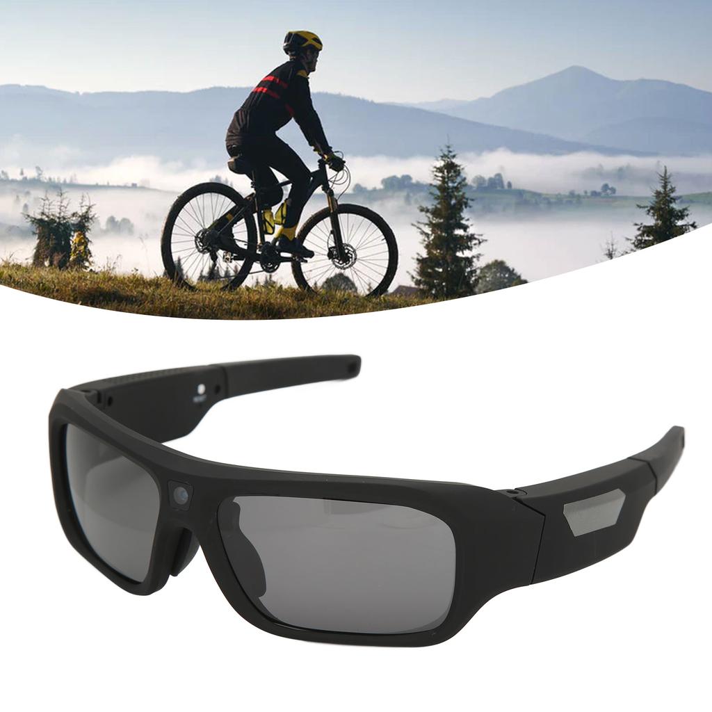 Camera Glasses 4K HD Smart Video Recording Sunglasses with 4 Pairs of Lenses for Hiking Cycling Riding