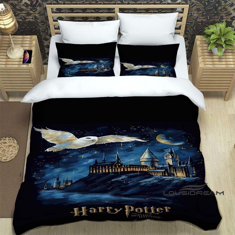 Cute Cartoon Owl Bedding Set (Duvet Cover & Pillowcases) — Perfect for Boys' and Girls' BedroomsCustomizable