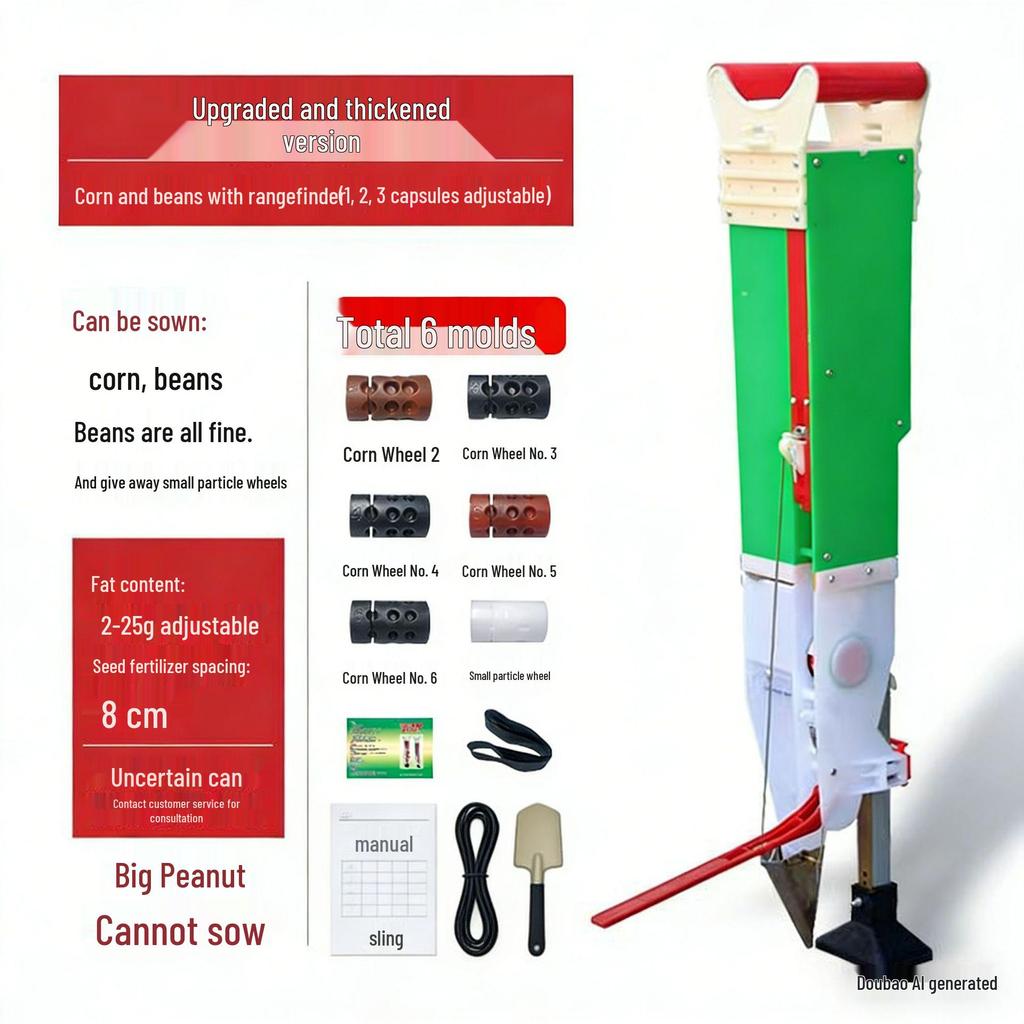 Přenosný ruční secí stroj na kukuřici, řepku, fazol mungo, sóju