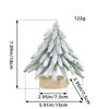 Harbor Love Flocked Cedar Christmas Tree Ornament: Solid Wood Base, Small Decorative Holiday Tree