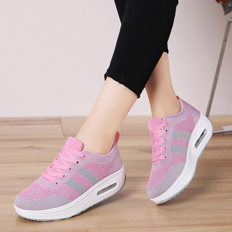 Women's Tennis Shoes Lace Up High On Platform Ladies Footwear Spring Autumn Fashion 2025 Casual 39 New Arrival Deals Aesthetic