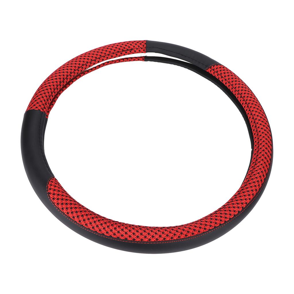 15in Car Steering Wheel Cover Protector Artificial Leather   for Diameter 14.5‑15in Modification