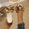 Fashion Women's Shoes 2024 Plus Size Women's Sandals Fashion Sequins Butterfly-knot Dress Slippers Women New Peep Toe Wedge Slippers