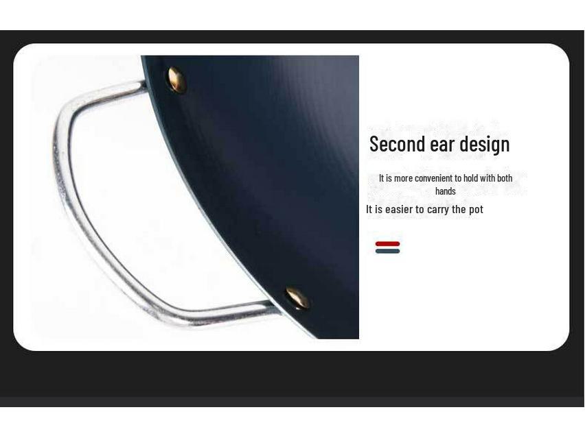 Traditional Handmade Wrought Iron Non-Stick Frying Pan