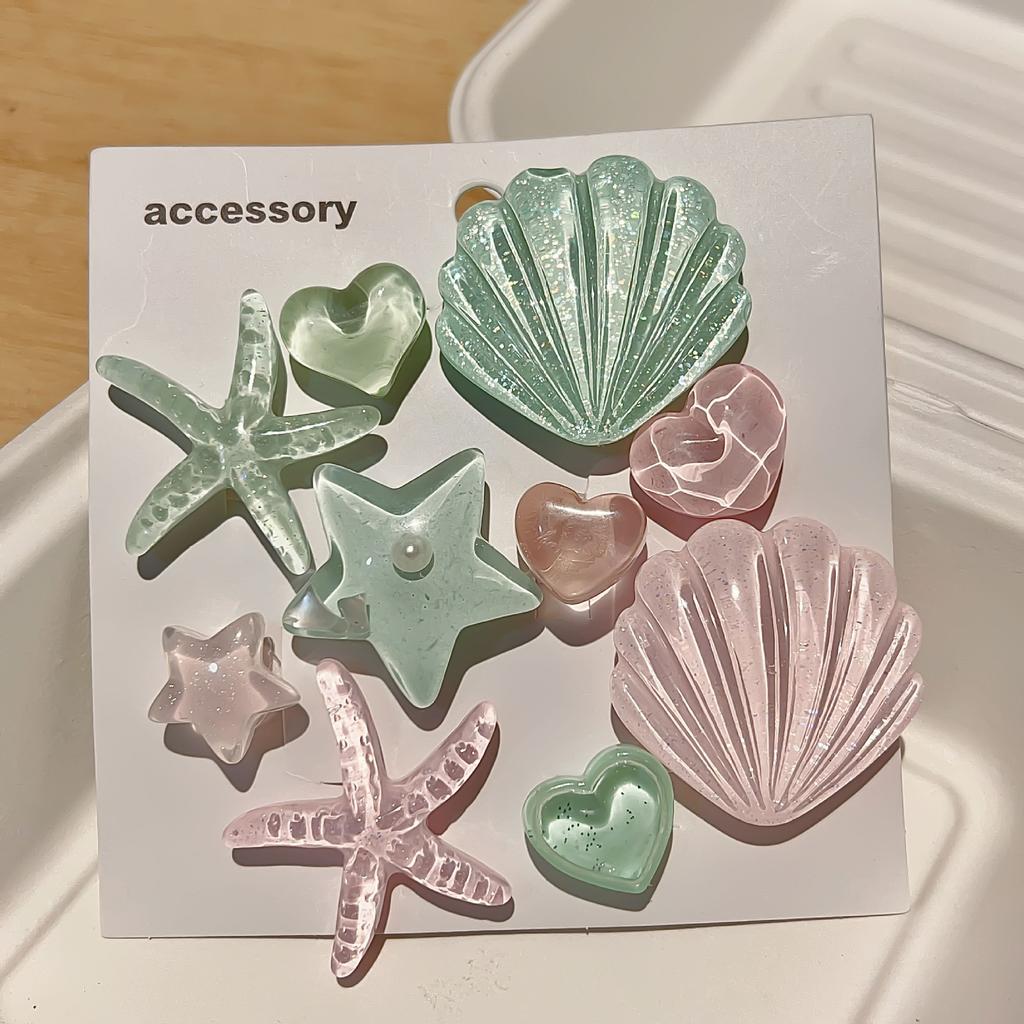 Ocean Starfish Shoe Charms Elegant Sweet Clog Decorations Fashion Girlish DIY Shoe Buckles Cross-Border Hot Sale
