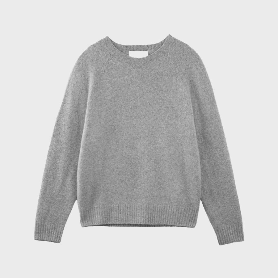 REGARDS Yak Mohair Essential Knit - Melange Gray