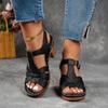 Shoes for Women Summer Fashion Women High Heel Platform Sandals Plus Size 36-43 Sandalias De Mujer Casual Beach Shoes