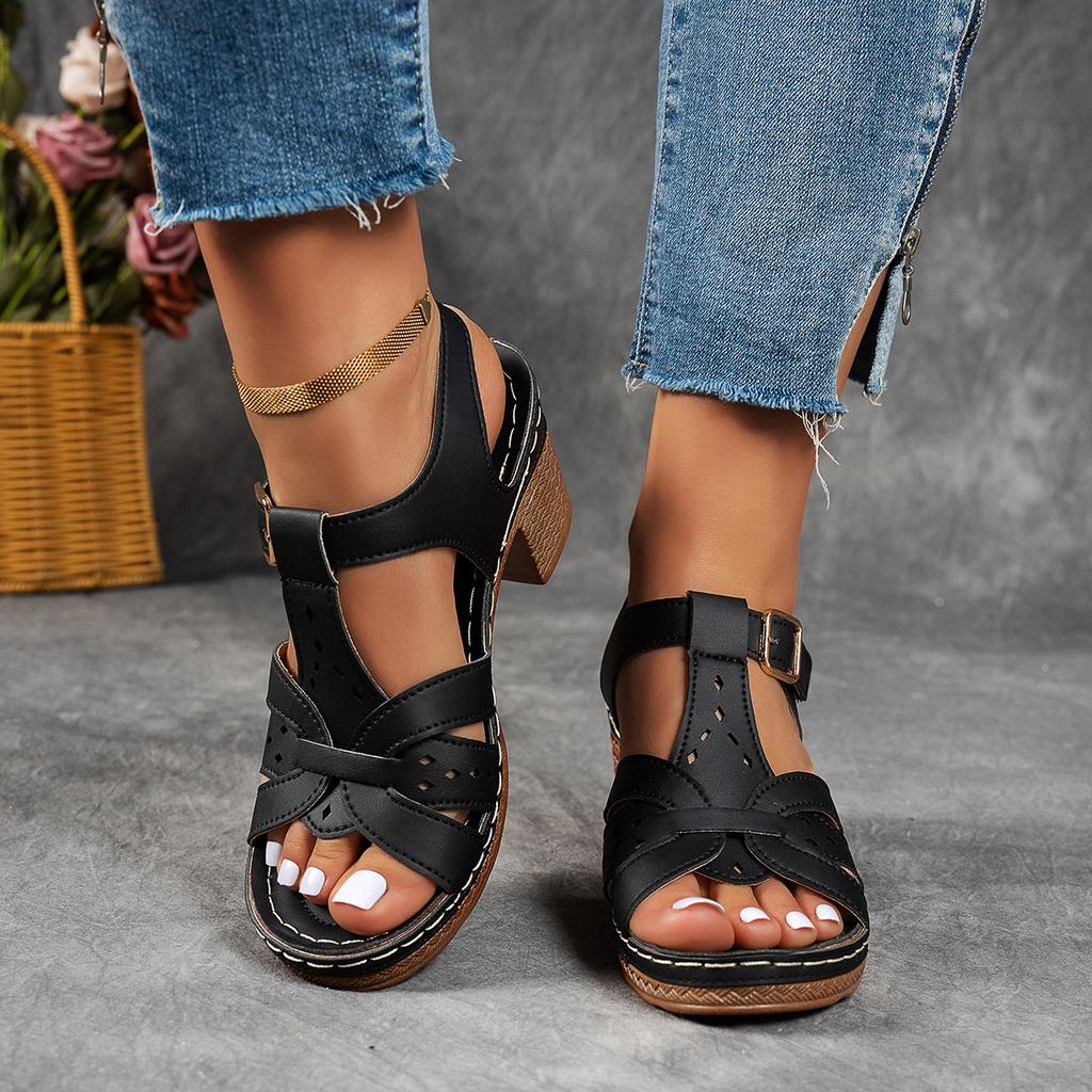 Shoes for Women Summer Fashion Women High Heel Platform Sandals Plus Size 36-43 Sandalias De Mujer Casual Beach Shoes