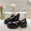 ins fairy wind summer new 2025 niche design sense Mary Jane shoes versatile platform high heel small leather shoes women