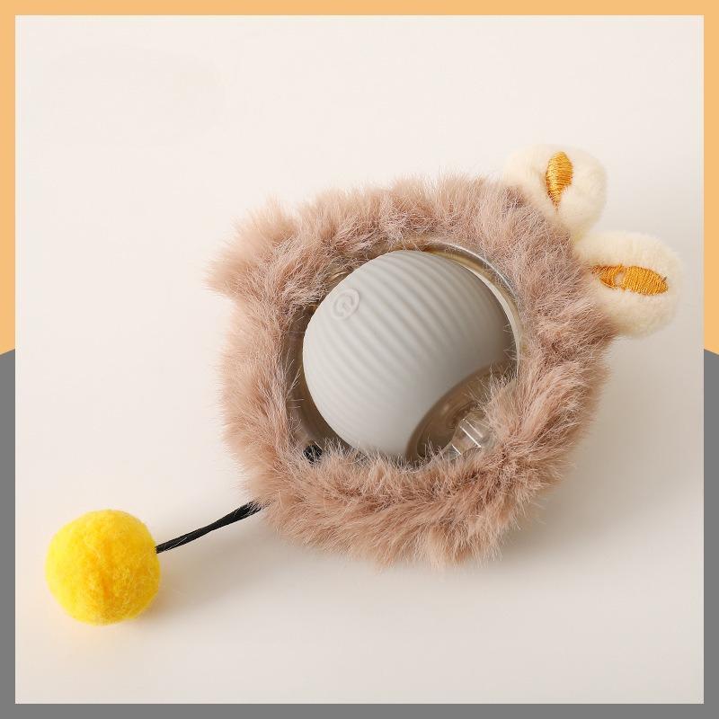 Smart Cat Toys Automatic Rolling Ball Fake Tail Rechargeable Electric Pet Interactive Toy Dog Cat Training Imitate Mouse Tail