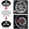 60mm, 4pcs Car Wheel Center Caps: Stickers Specifically Designed for Mitsubishi Pajero, Outlander, XL, Montero, Lancer, Trito